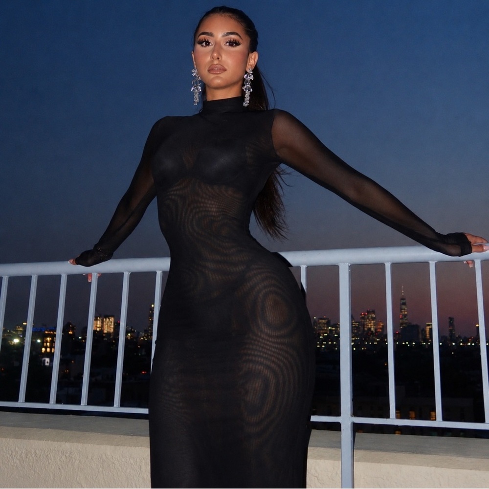 Naked Wardrobe Mesh Maxi Dress - Picture 6 of 6